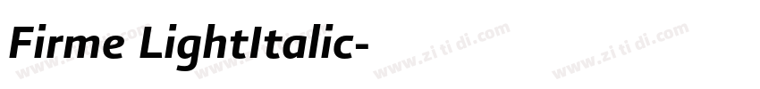Firme LightItalic字体转换